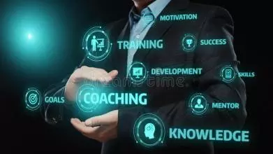 coaching mentoring education business training development e learning concept 97993328